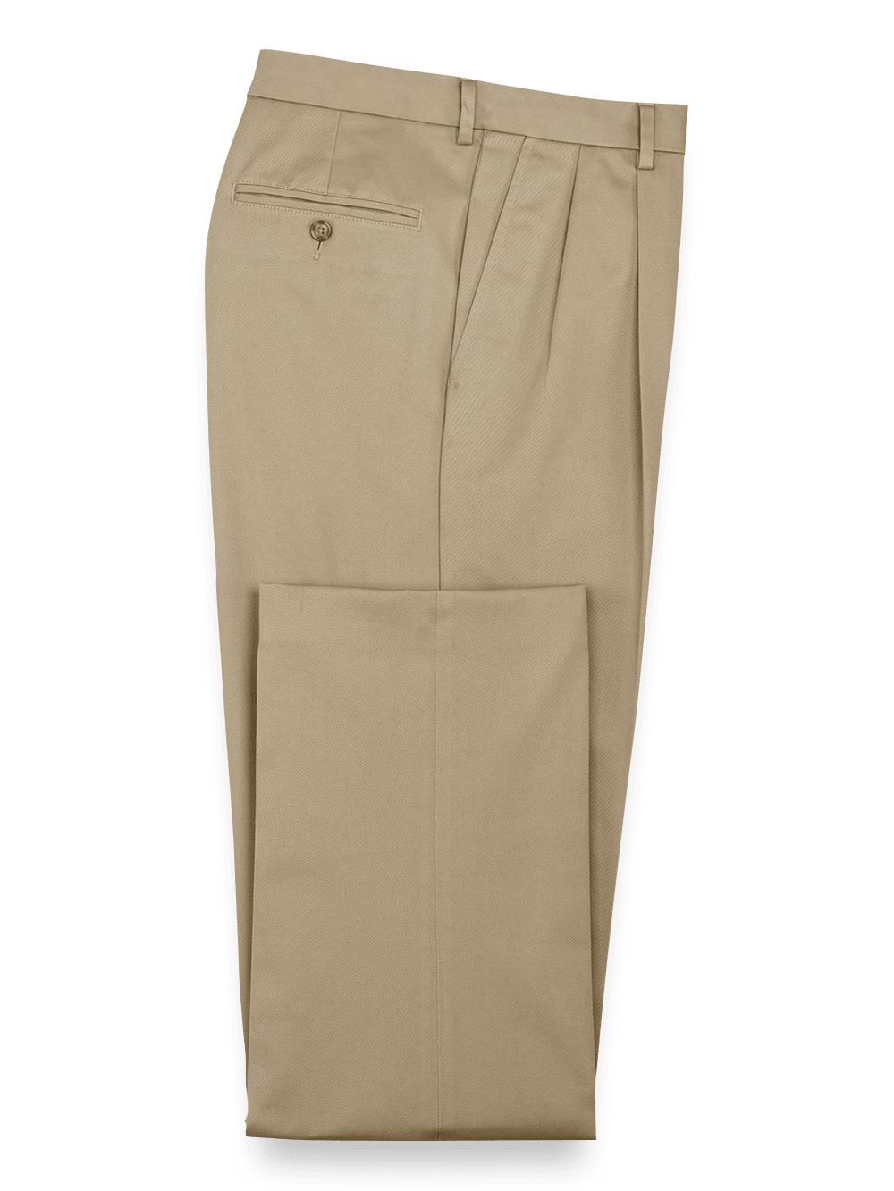 Product Image of Impeccable Cotton Chino Pleated Pants-Khaki