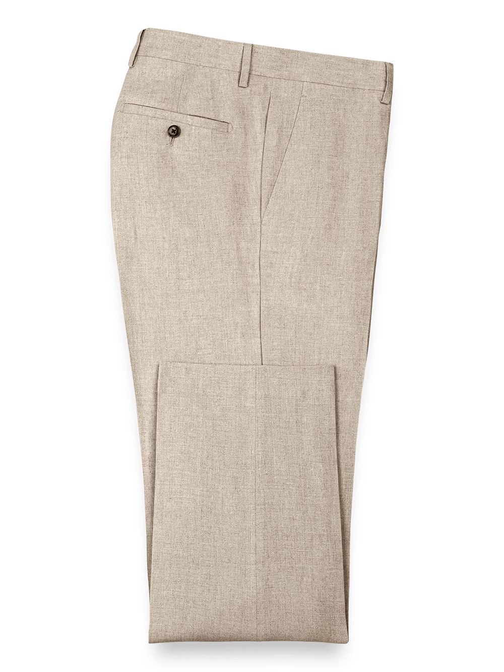Product Image of Linen Flat Front Pants-Natural#model_flat front