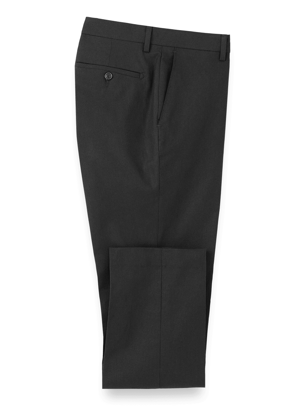 Product Image of Linen / Cotton Pants-Black#model_flat front