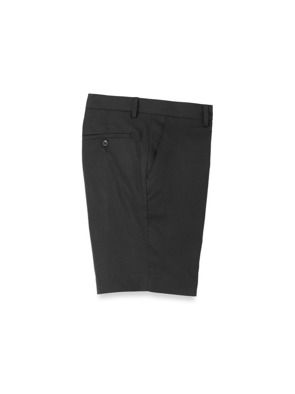 Product Image of Linen / Cotton Shorts-Black#model_flat front