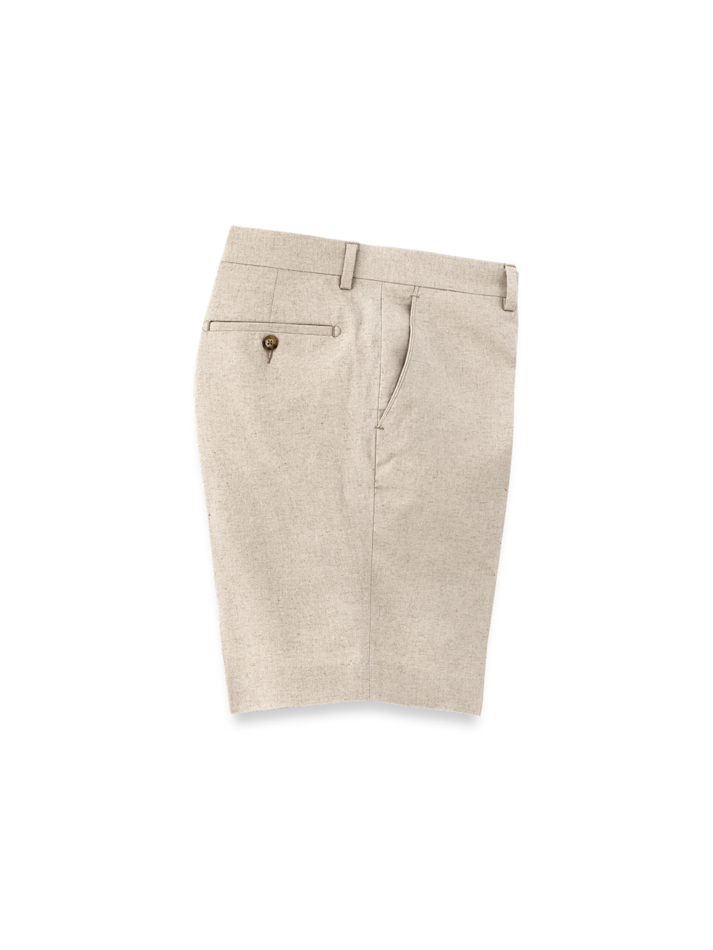 Product Image of Linen / Cotton Shorts-Natural#model_flat front