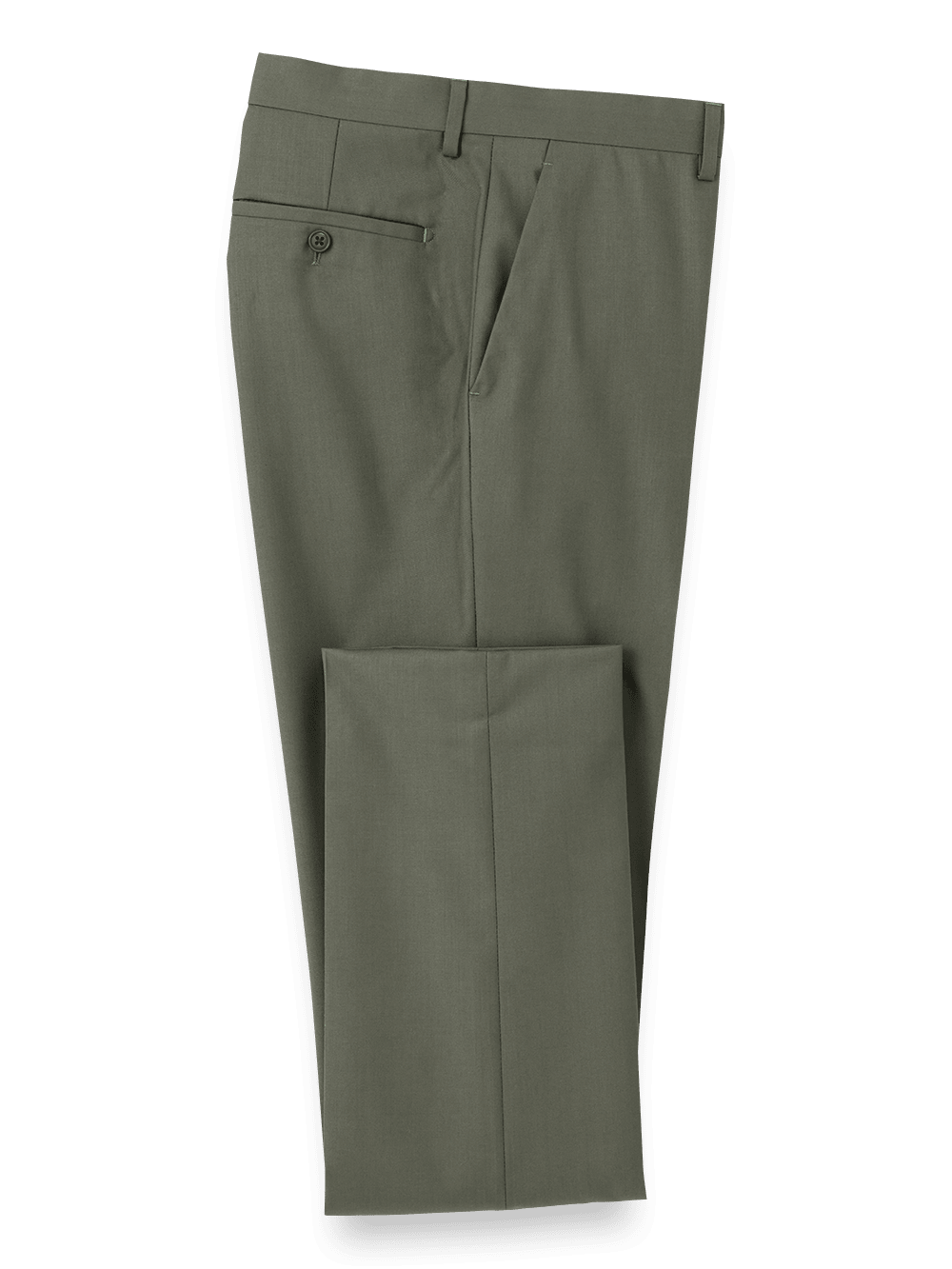 Product Image of Travel Flat Front Pants-Olive#model_flat front