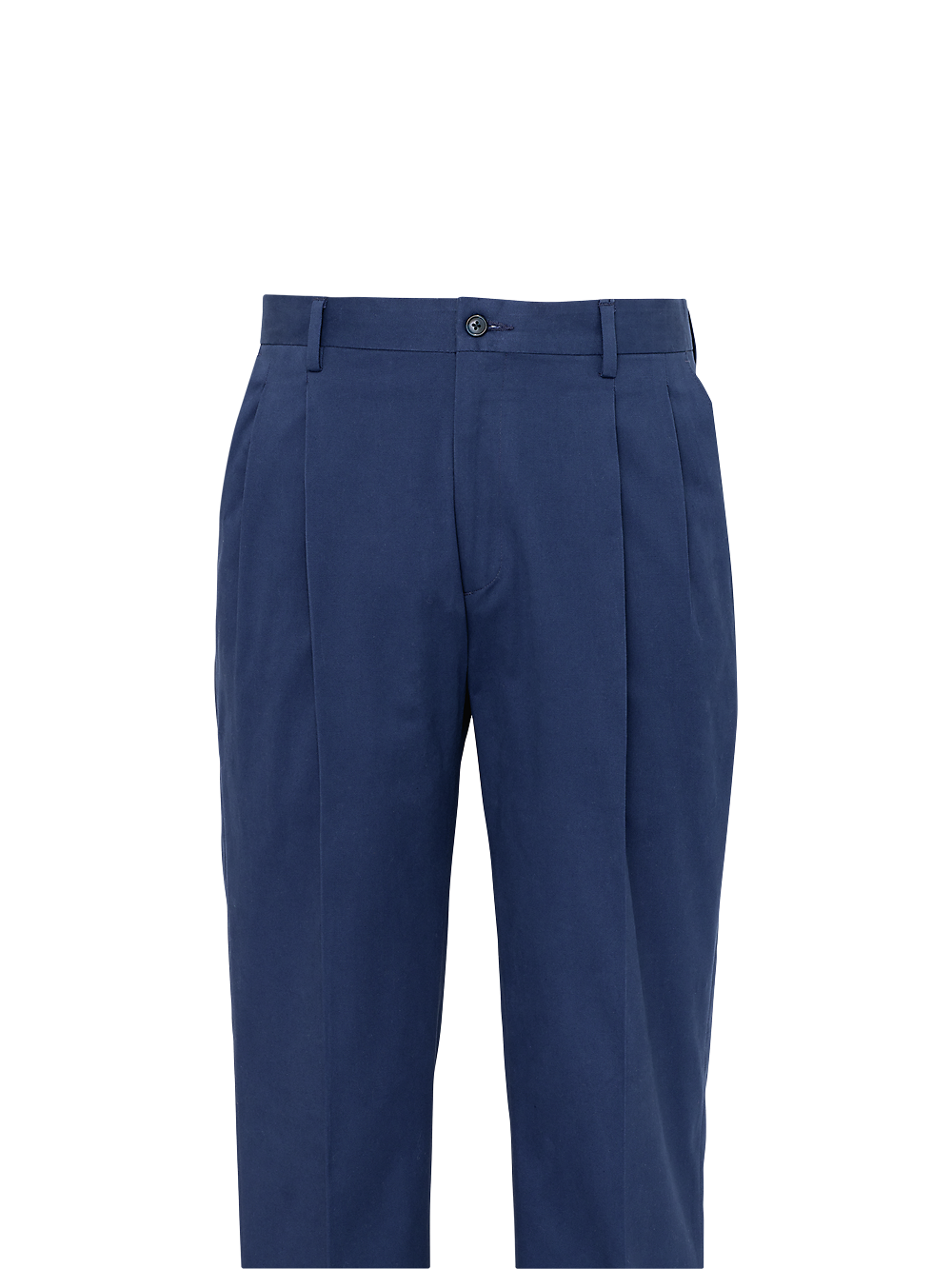 Alternate Image of Cotton Stretch Twill Pleated Pants-1#model_pleated front