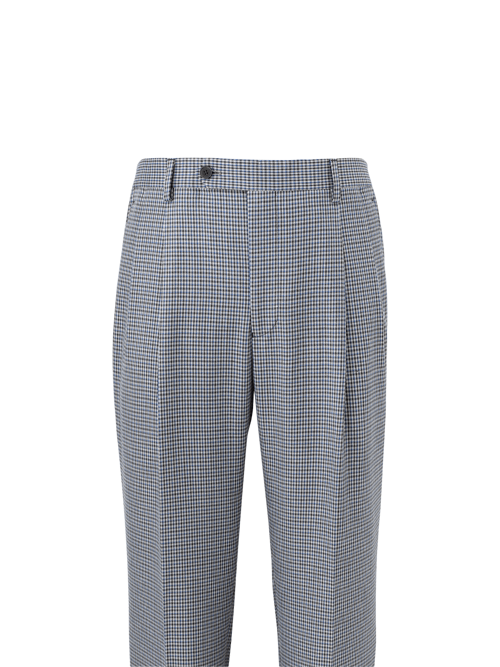 Alternate Image of Microfiber Check Pleated Pants-1#model_pleated front