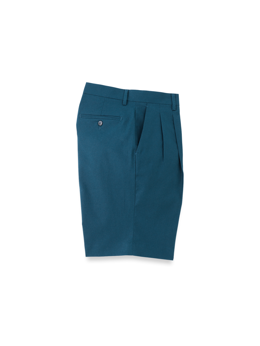 Product Image of Linen / Cotton Shorts-Navy#model_pleated front