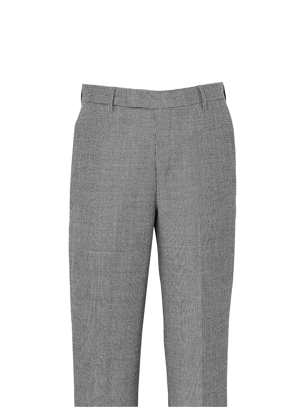 Alternate Image of Wool Flannel Houndstooth Flat Front Pants-1#model_flat front