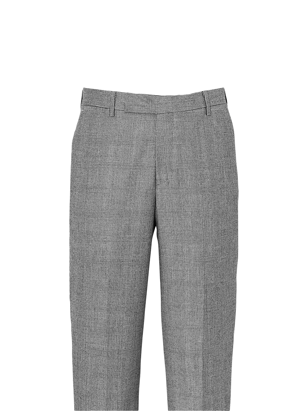 Alternate Image of Wool Flannel Plaid Flat Front Pants-1#model_flat front