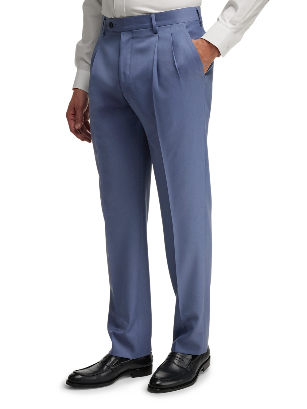 Alternate Image of Wool Gabardine Pants-3#model_pleated front
