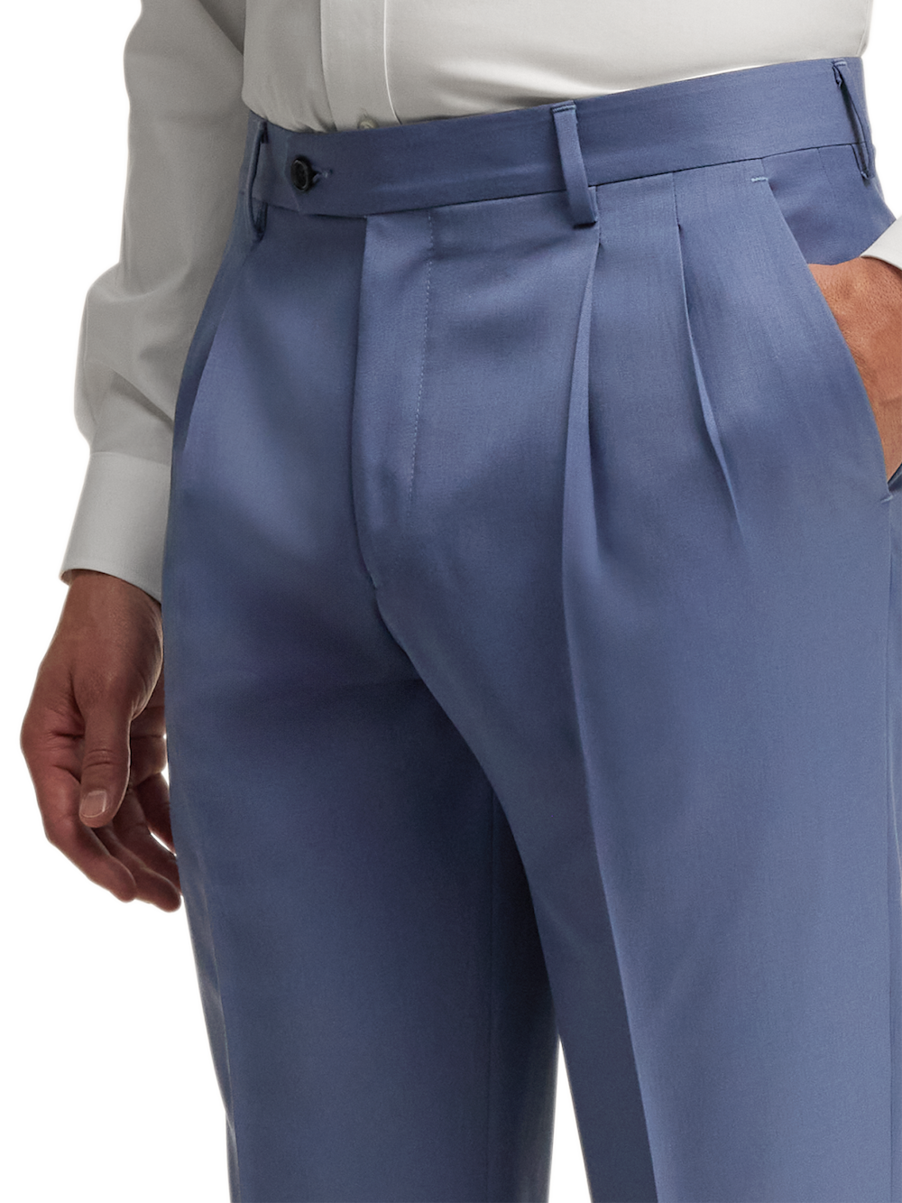 Alternate Image of Wool Gabardine Pants-4#model_pleated front