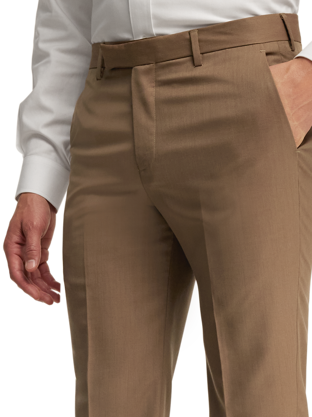 Alternate Image of Wool Gabardine Pants-4#model_flat front