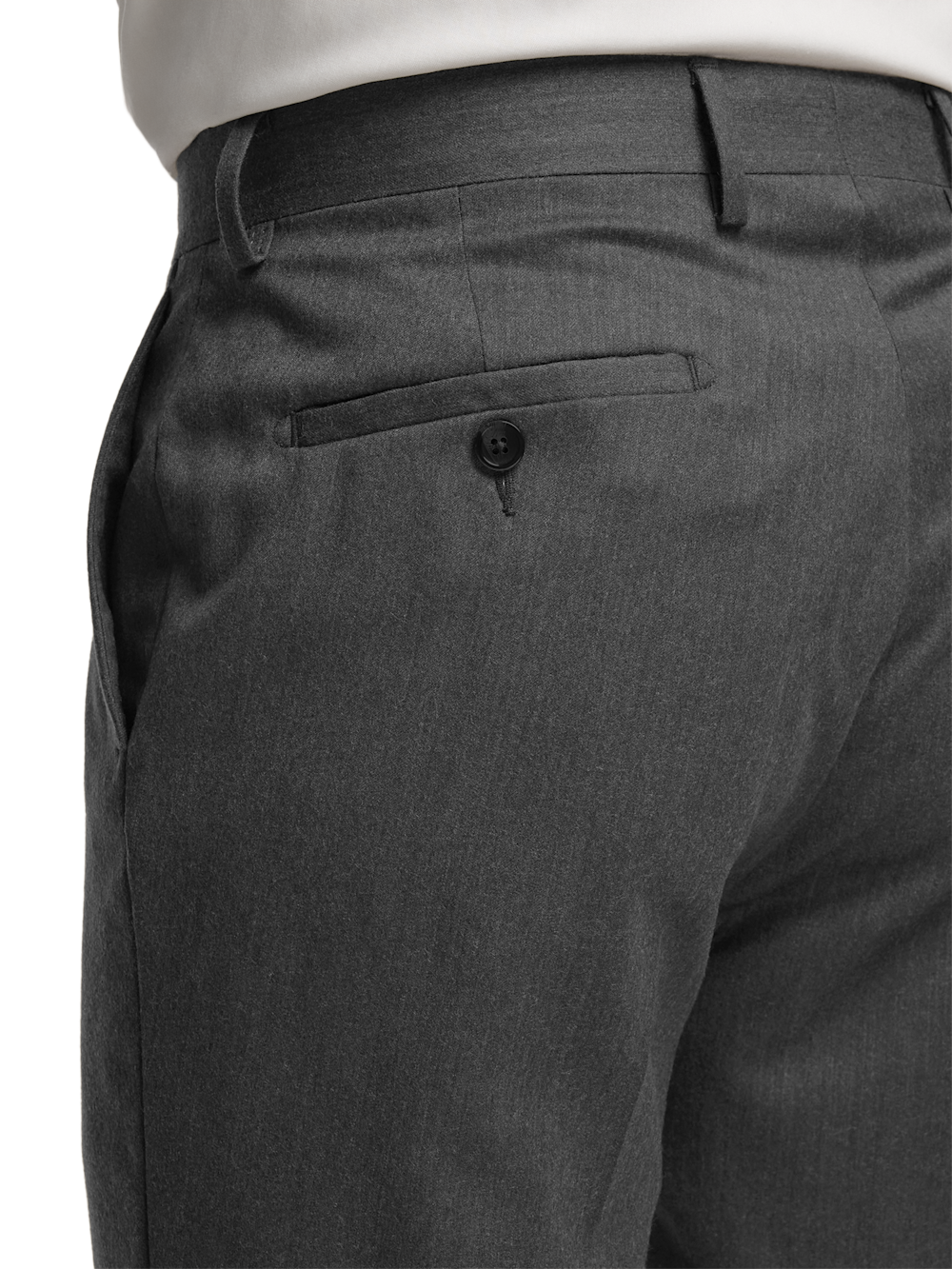 Alternate Image of Wool Flannel Solid Pants-3#model_flat front