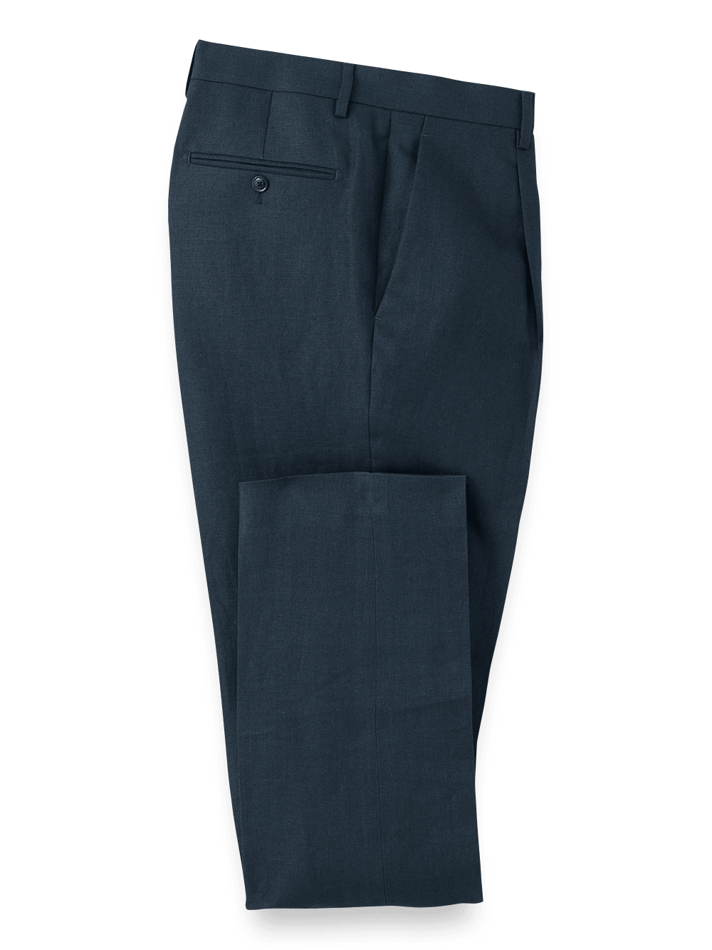 Product Image of Linen Single Pleat Pants-Blue