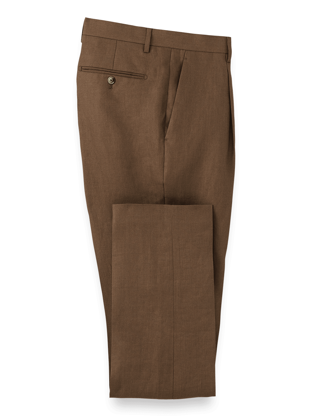 Product Image of Linen Single Pleat Pants-Light Brown