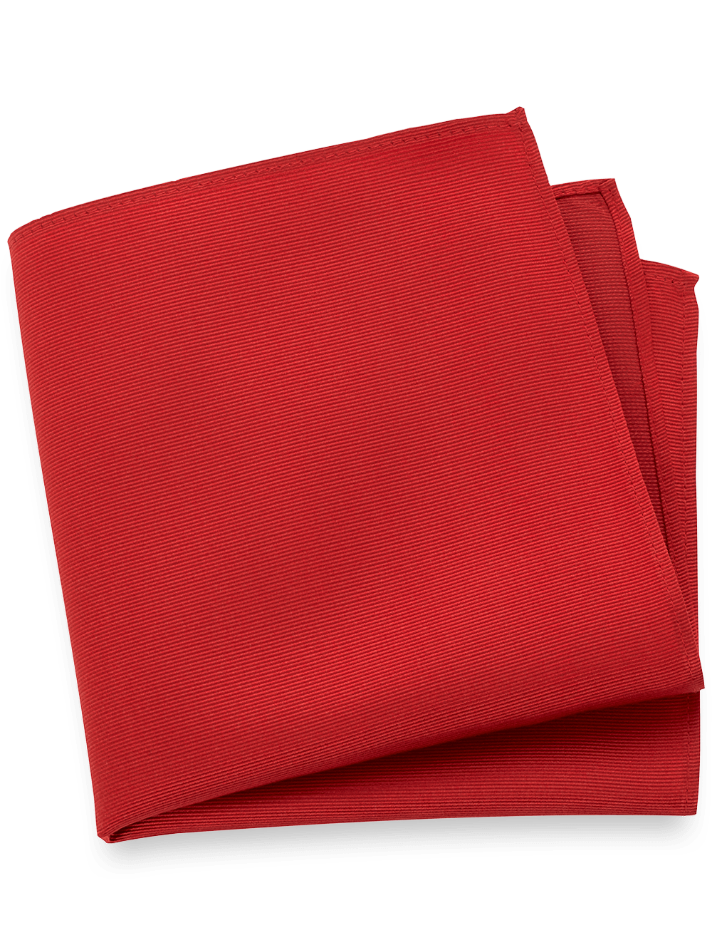 Product Image of Solid Twill Silk Pocket Square-Red