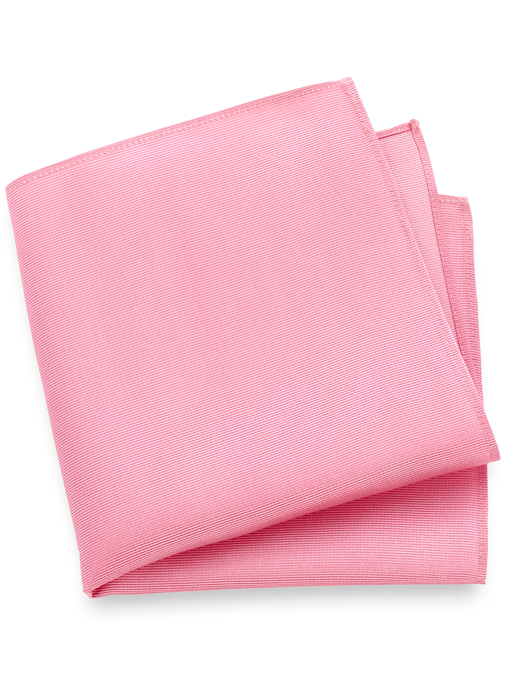 Product Image of Solid Twill Silk Pocket Square-Pink