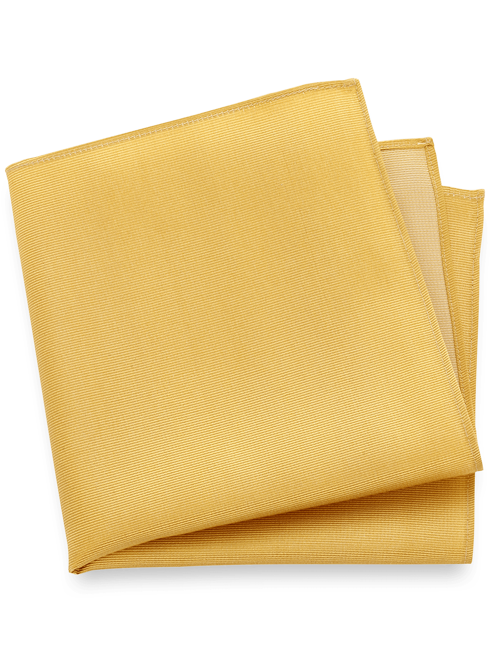 Product Image of Solid Twill Silk Pocket Square-Yellow
