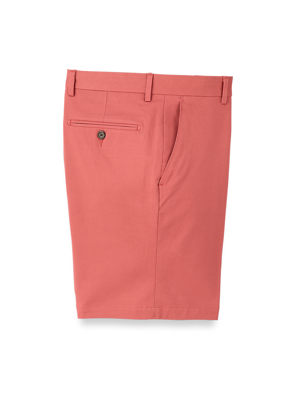 Product Image of Cotton Stretch Twill Flat Front Shorts-Rose#model_flat front
