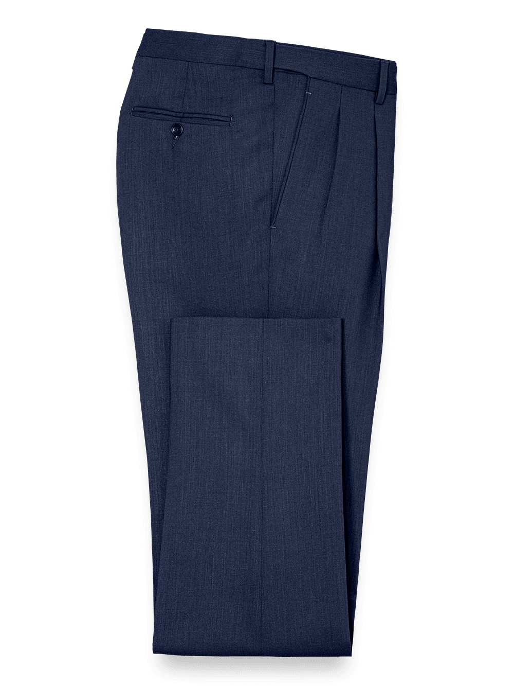 Product Image of Classic Fit Essential Wool Pleated Suit Pants-Navy