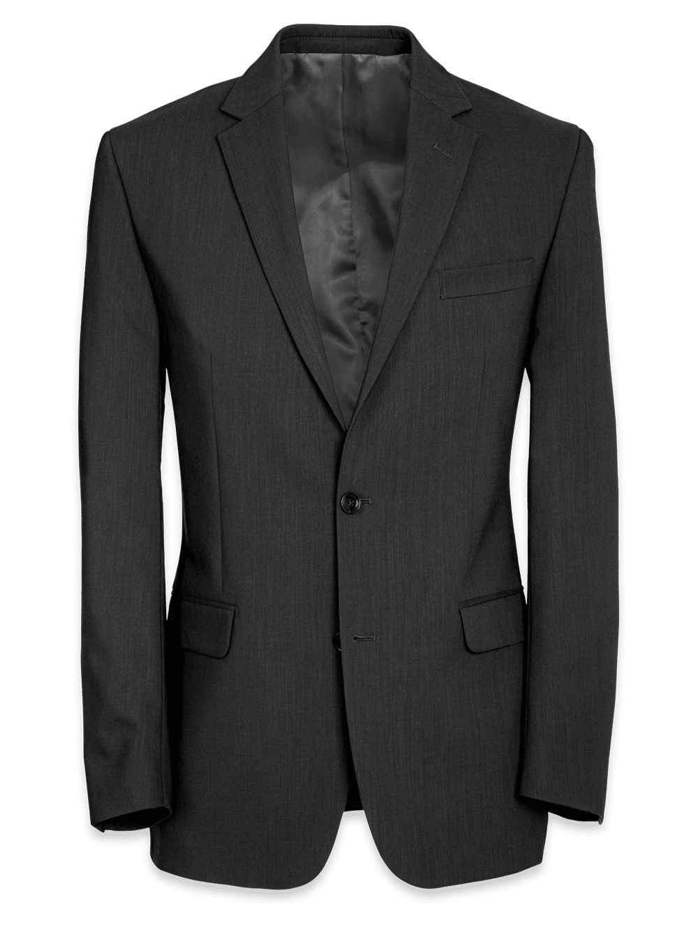 Product Image of Tailored Fit Wool Essential Wool Notch Lapel Suit Jacket-Black