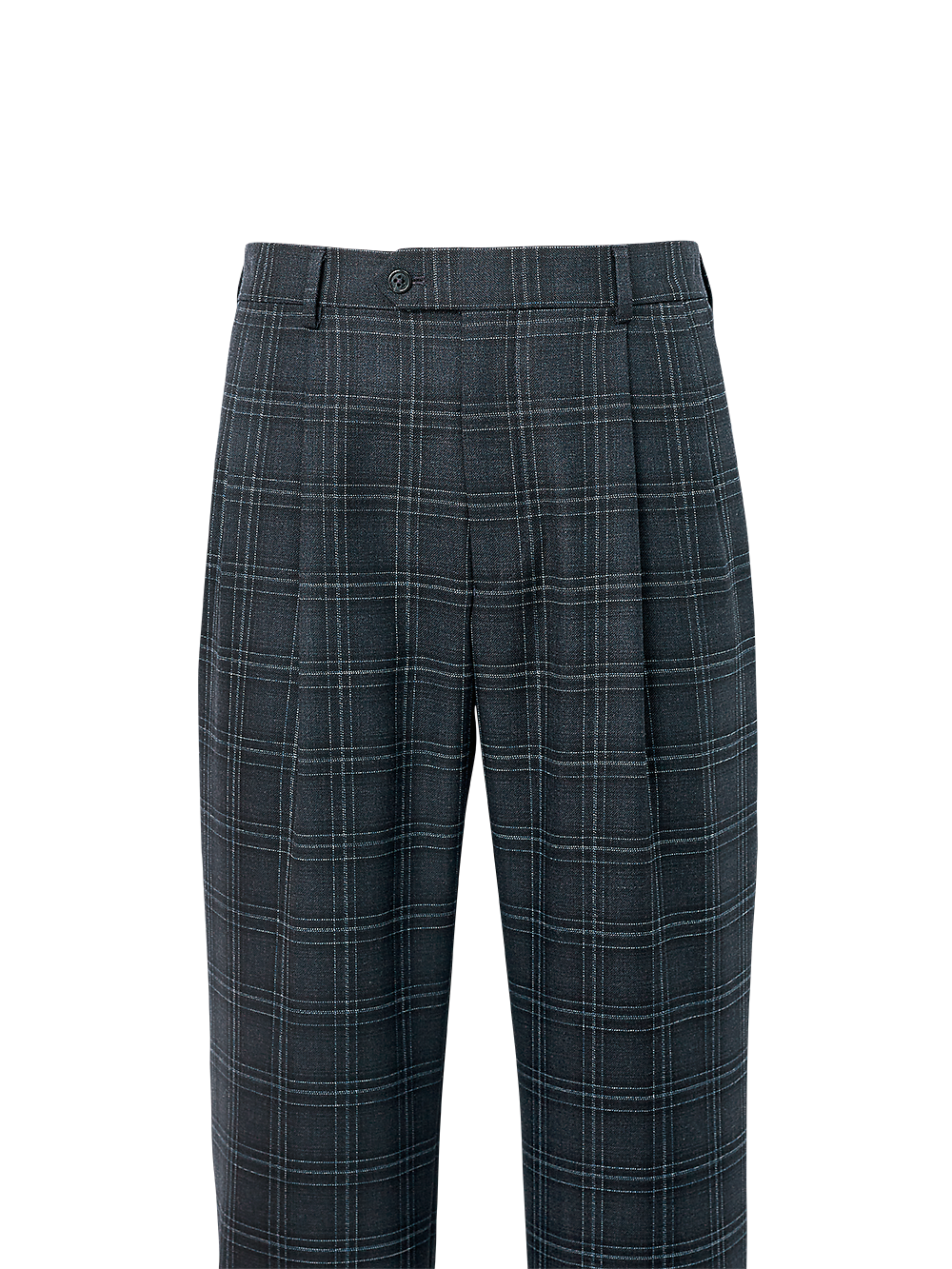 Alternate Image of Wool Plaid Pleated Suit Pants-1