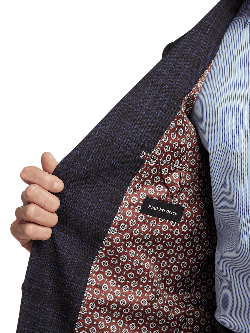 Alternate Image of Wool Stretch Plaid Single Breasted Suit Jacket-3