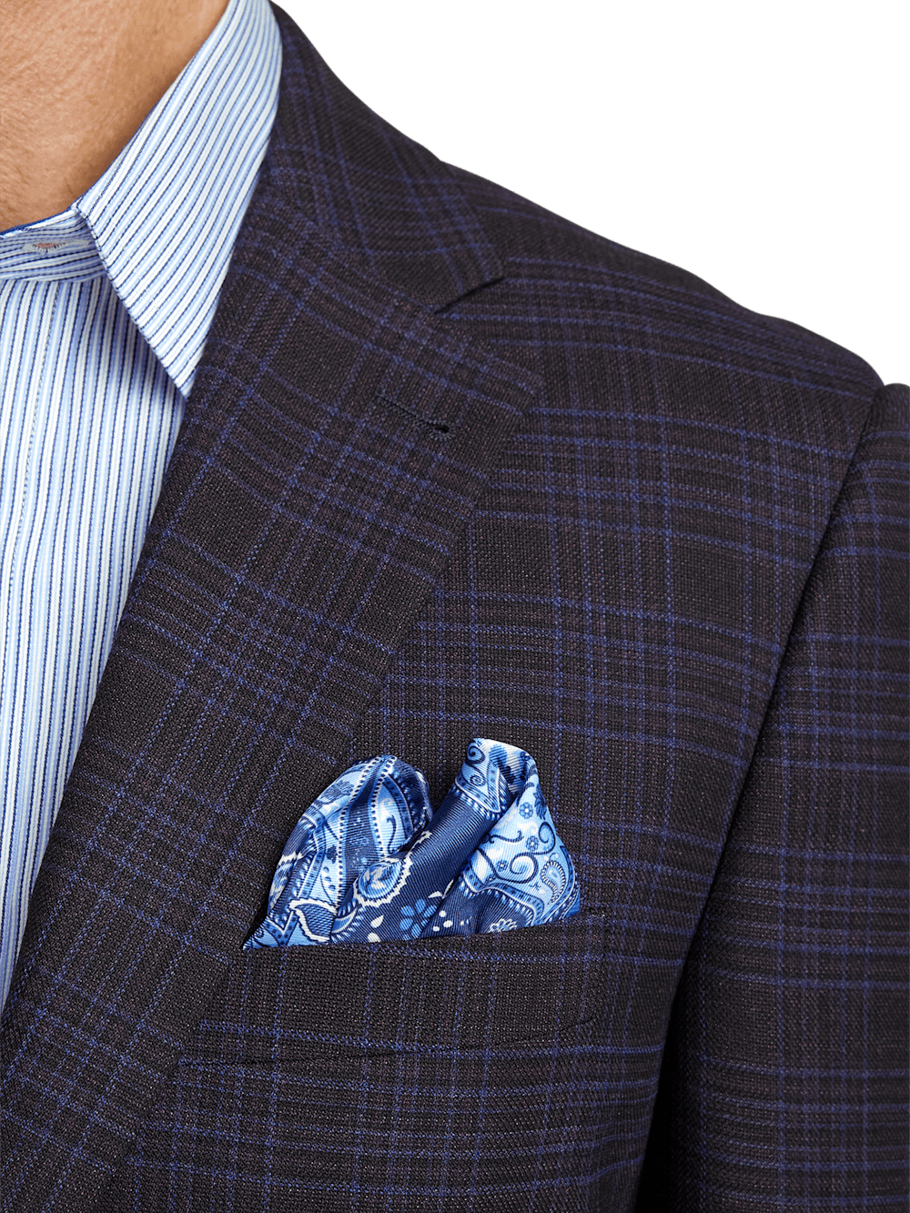 Alternate Image of Wool Stretch Plaid Single Breasted Suit Jacket-5