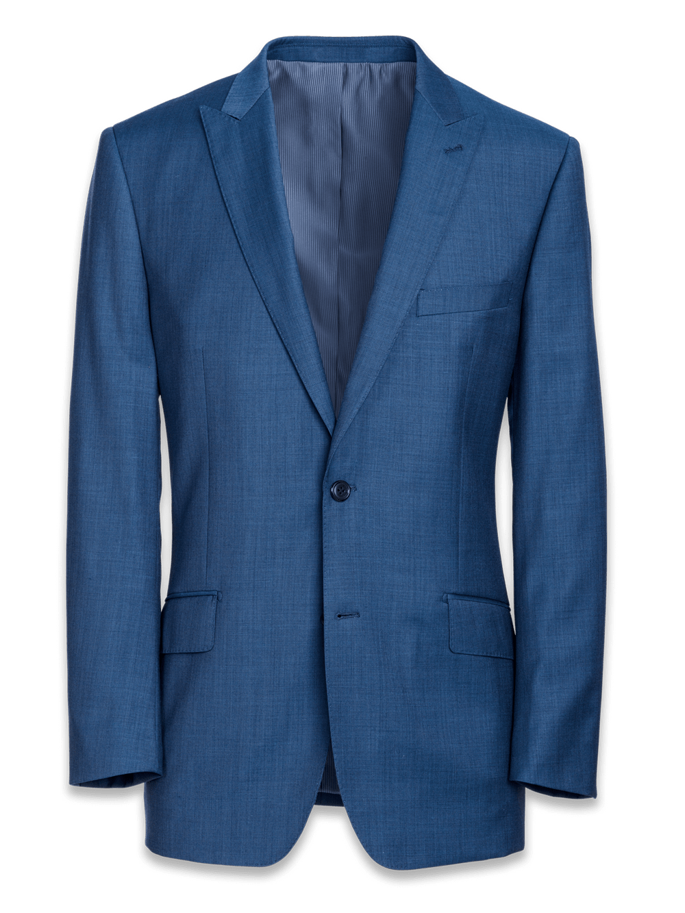 Product Image of Classic Fit Sharkskin Peak Lapel Suit Jacket-Slate Blue