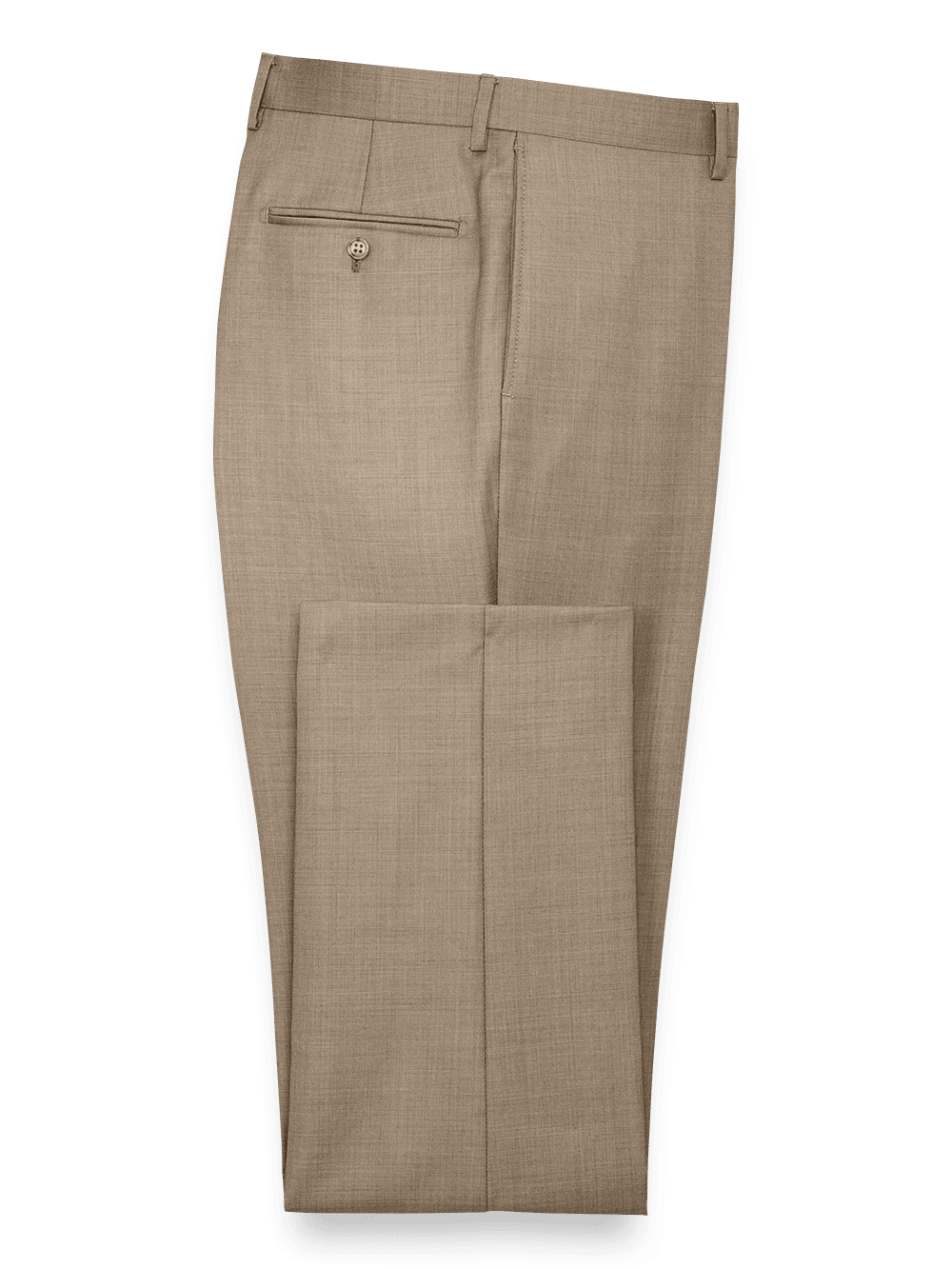 Product Image of Classic Fit Sharkskin Flat Front Suit Pants-Tan