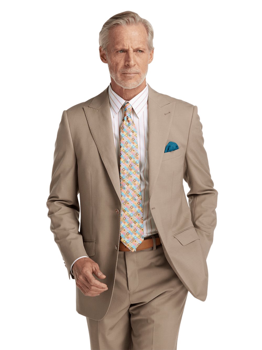 Alternate Image of Wool Stretch Bengaline Peak Lapel Suit Jacket-1