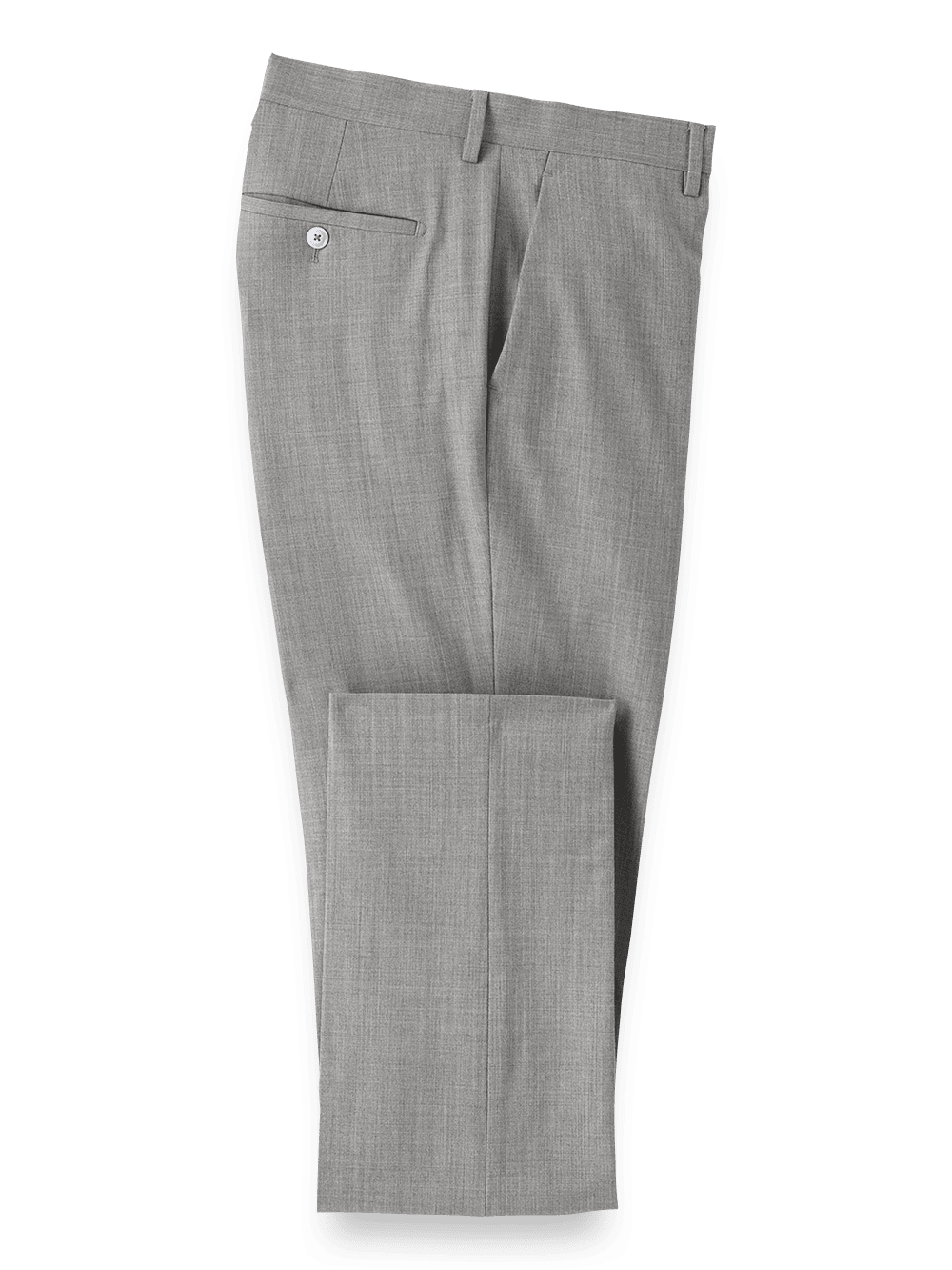 Product Image of Wool Stretch Bengaline Suit Pants-Light Grey#model_flat front