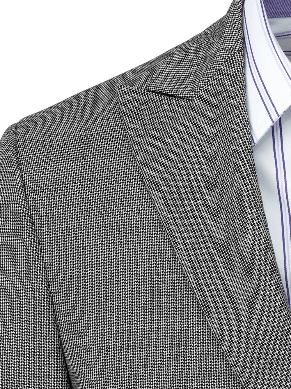 Alternate Image of Wool Micro Check Single Breasted Peak Lapel Suit Jacket-3