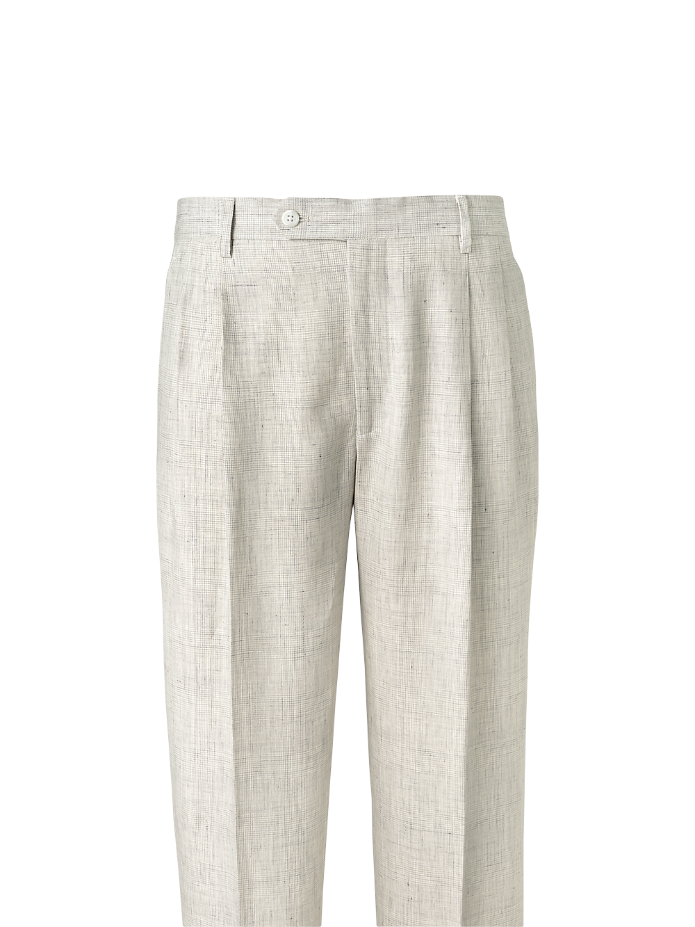 Alternate Image of Linen Plaid Pleated Suit Pants-1