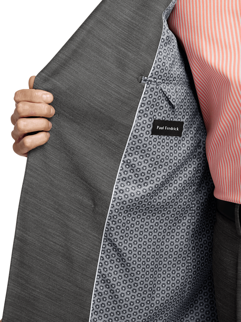 Alternate Image of Performance Blend Double Breasted Peak Lapel Suit Jacket-3