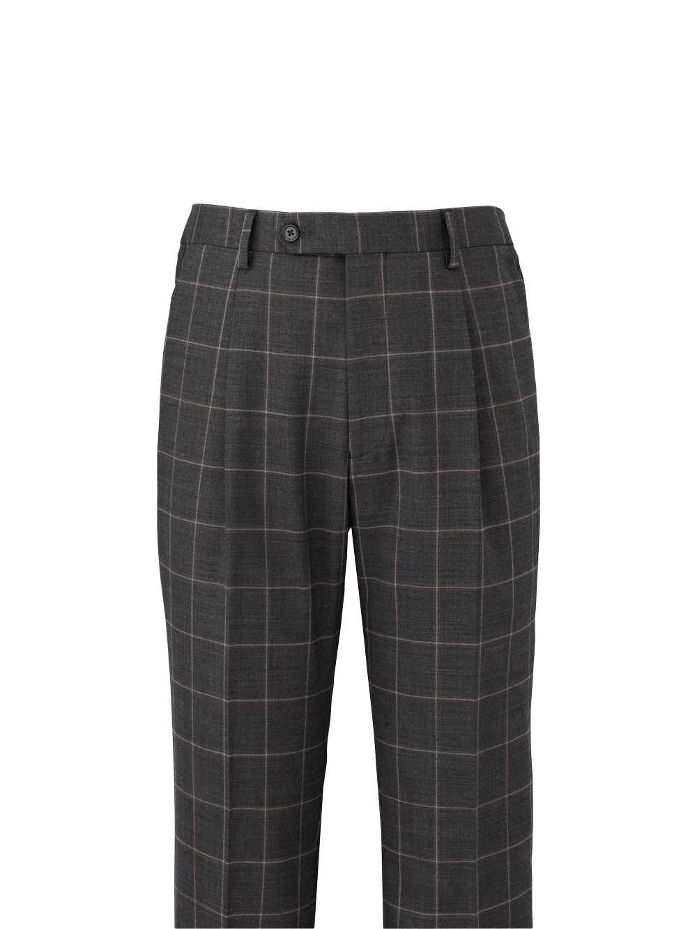 Alternate Image of Wool Stretch Windowpane Single Pleat Suit Pants-1