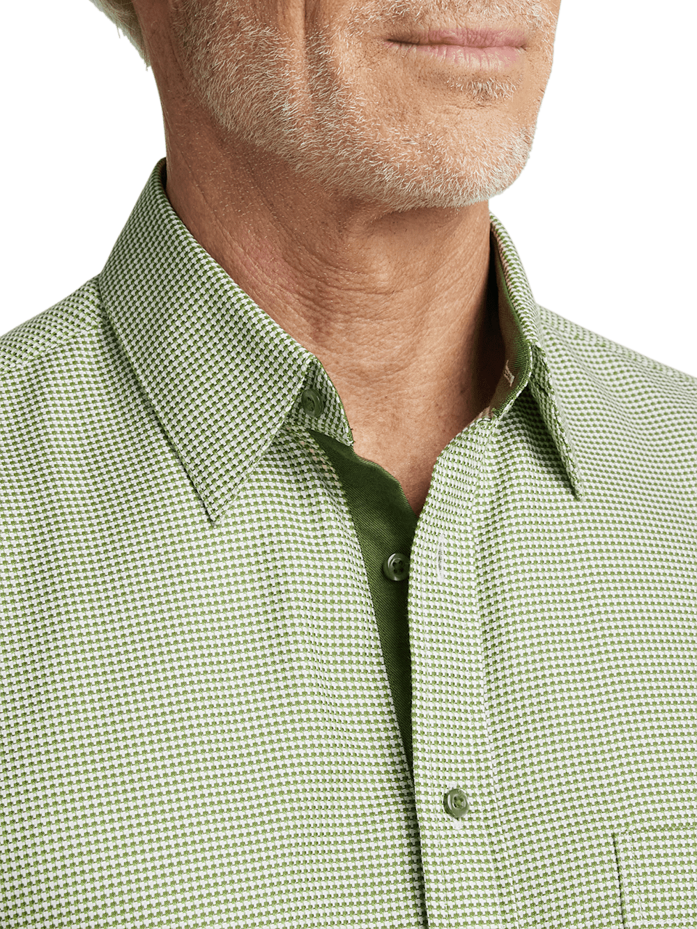 Alternate Image of Cotton Houndstooth Casual Shirt-2