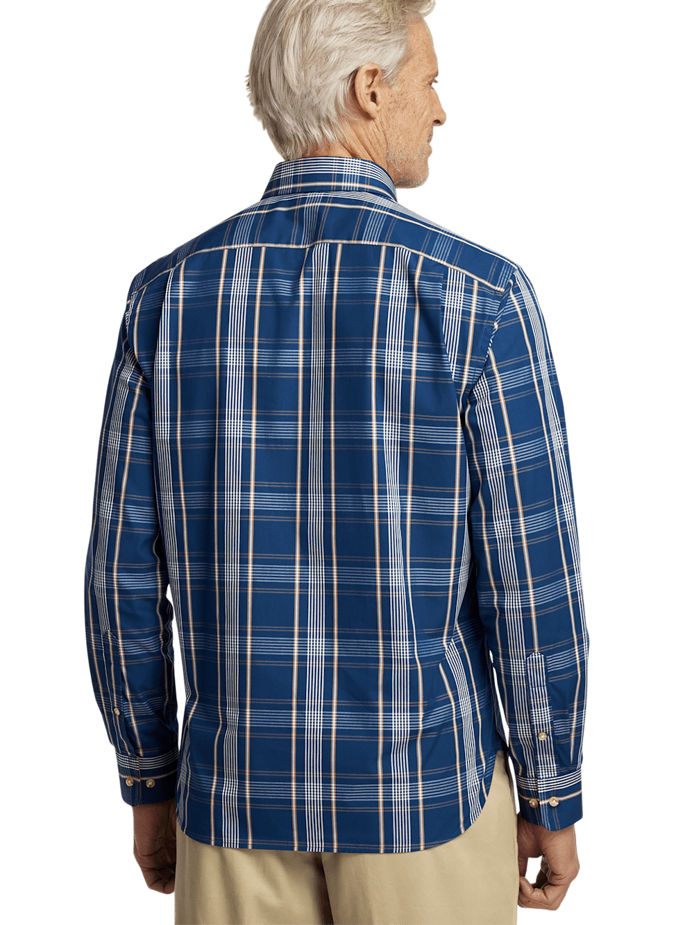 Alternate Image of Cotton Plaid Casual Shirt-4