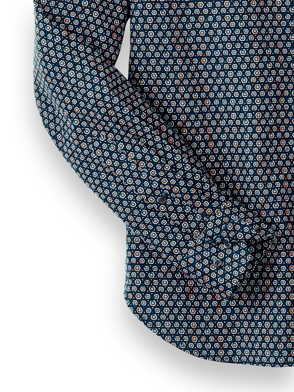 Alternate Image of Cotton Geometric Print Casual Shirt-6