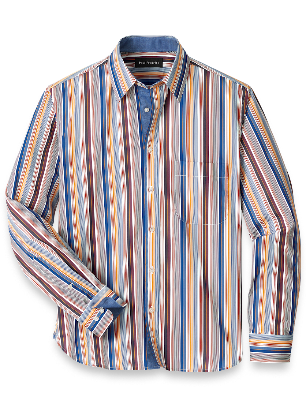 Product Image of Cotton Stripe Print Casual Shirt-Multi