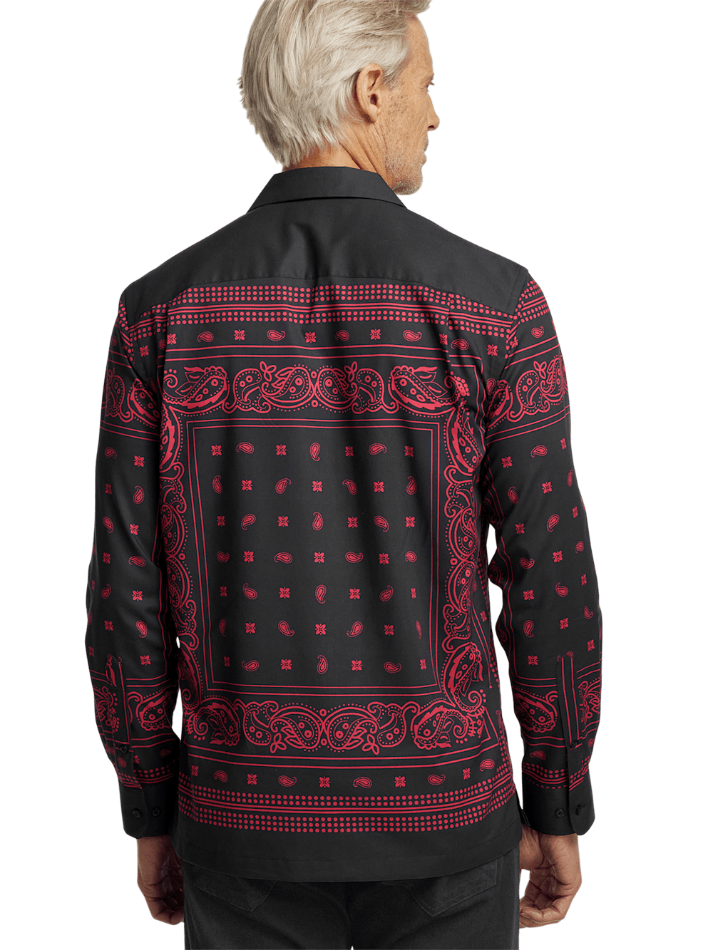 Alternate Image of Cotton Border Print Casual Shirt-4
