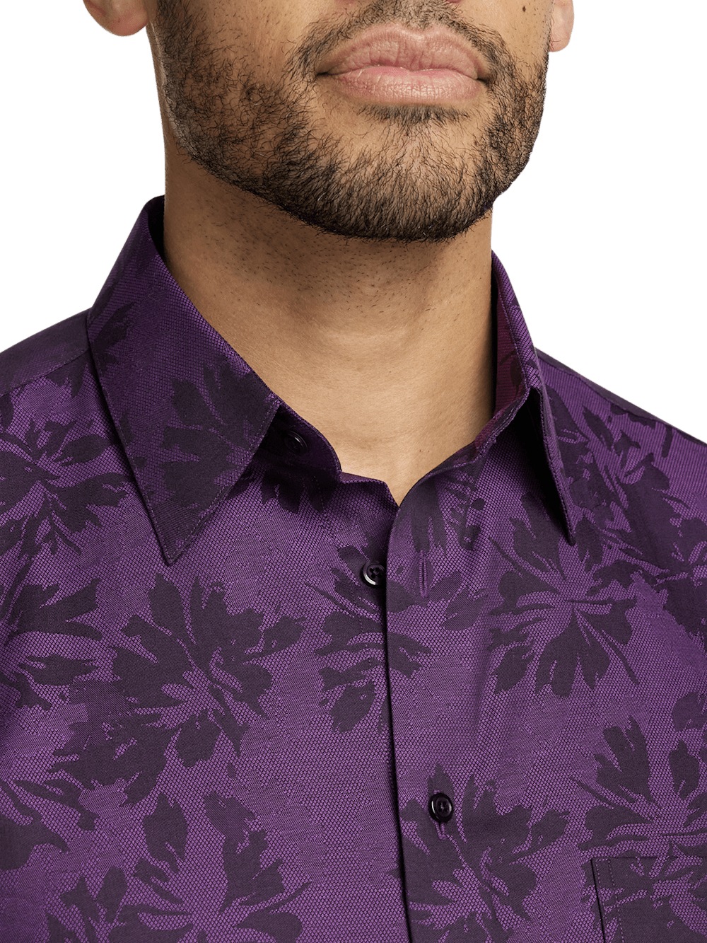 Alternate Image of Cotton Floral Jacquard Casual Shirt-2