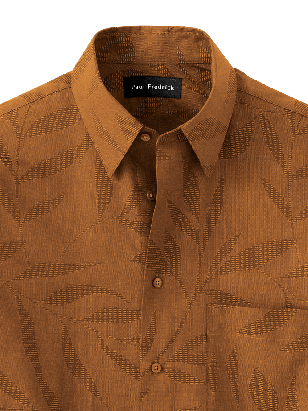 Alternate Image of Cotton Leaf Jacquard Casual Shirt-5