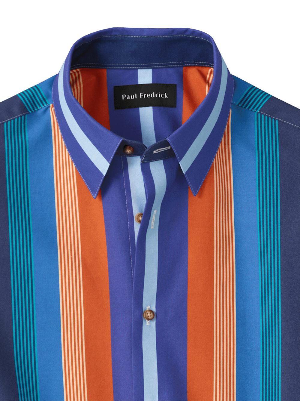 Alternate Image of Cotton Multi Stripe Print Casual Shirt-1