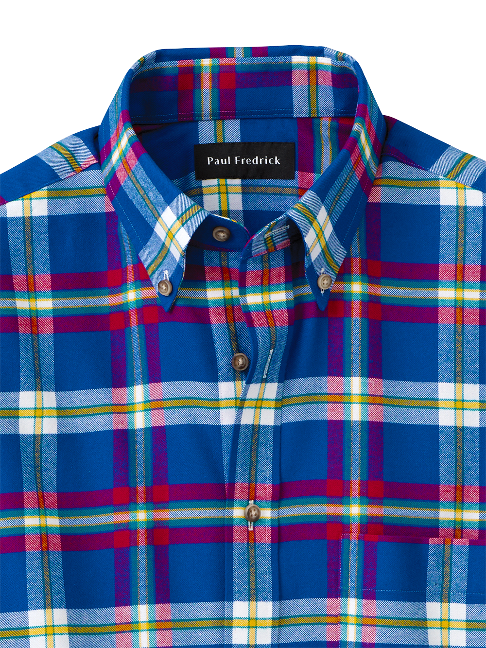 Alternate Image of Brushed Twill Plaid Casual Shirt-1