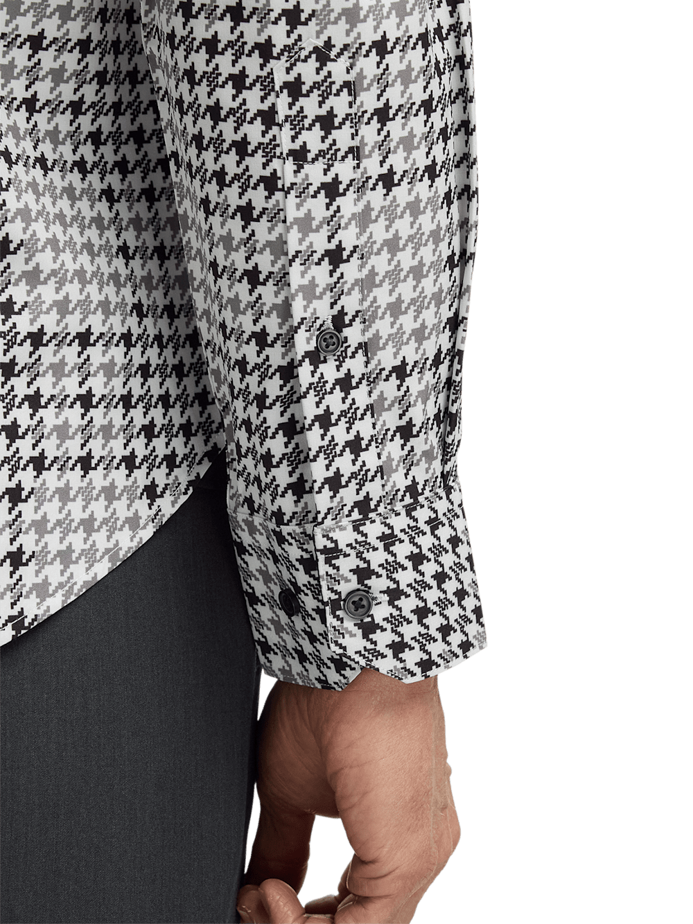 Alternate Image of Performance Stretch Houndstooth Casual Shirt-3