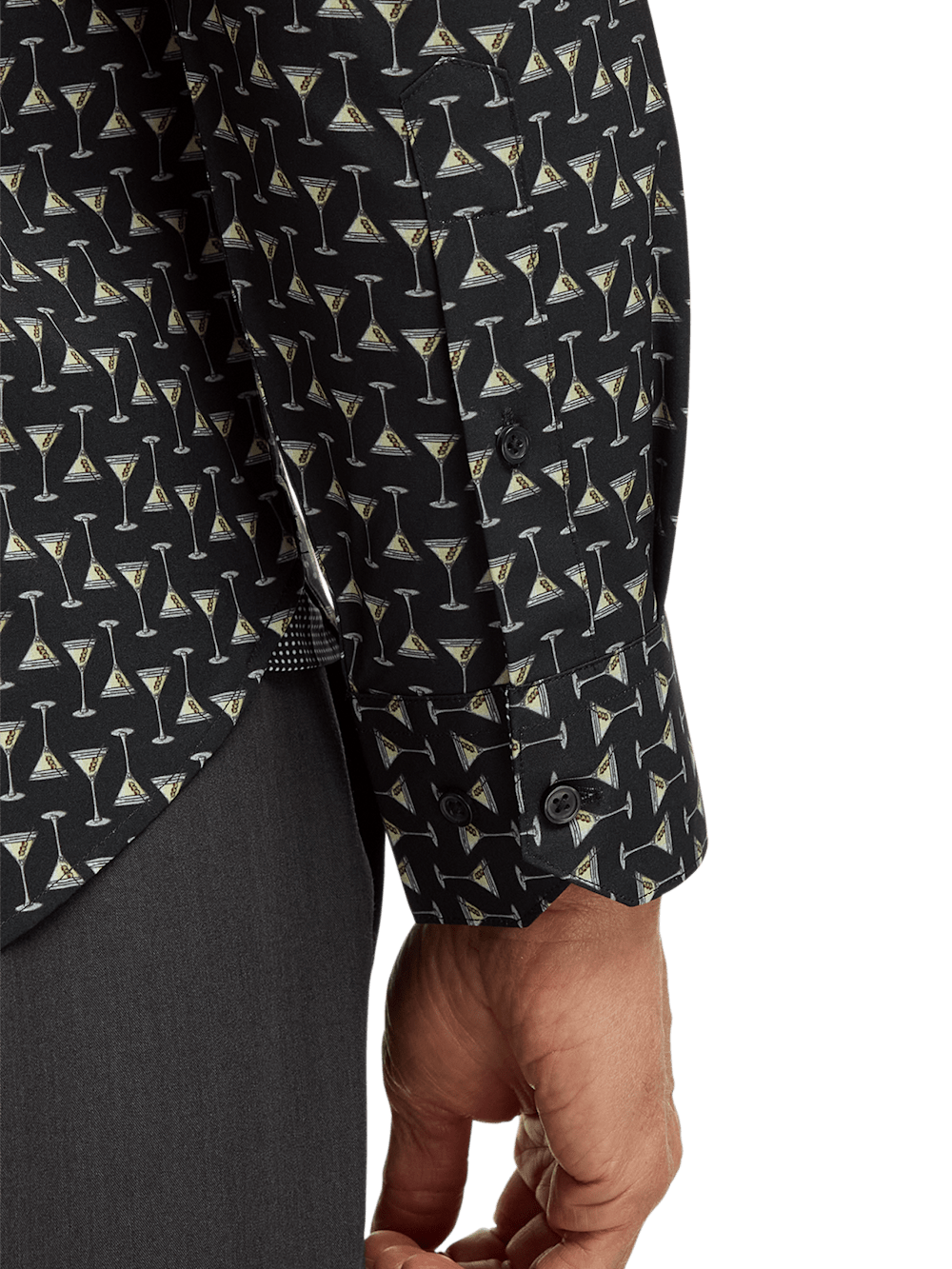 Alternate Image of Performance Stretch Martini Glasses Casual Shirt-3