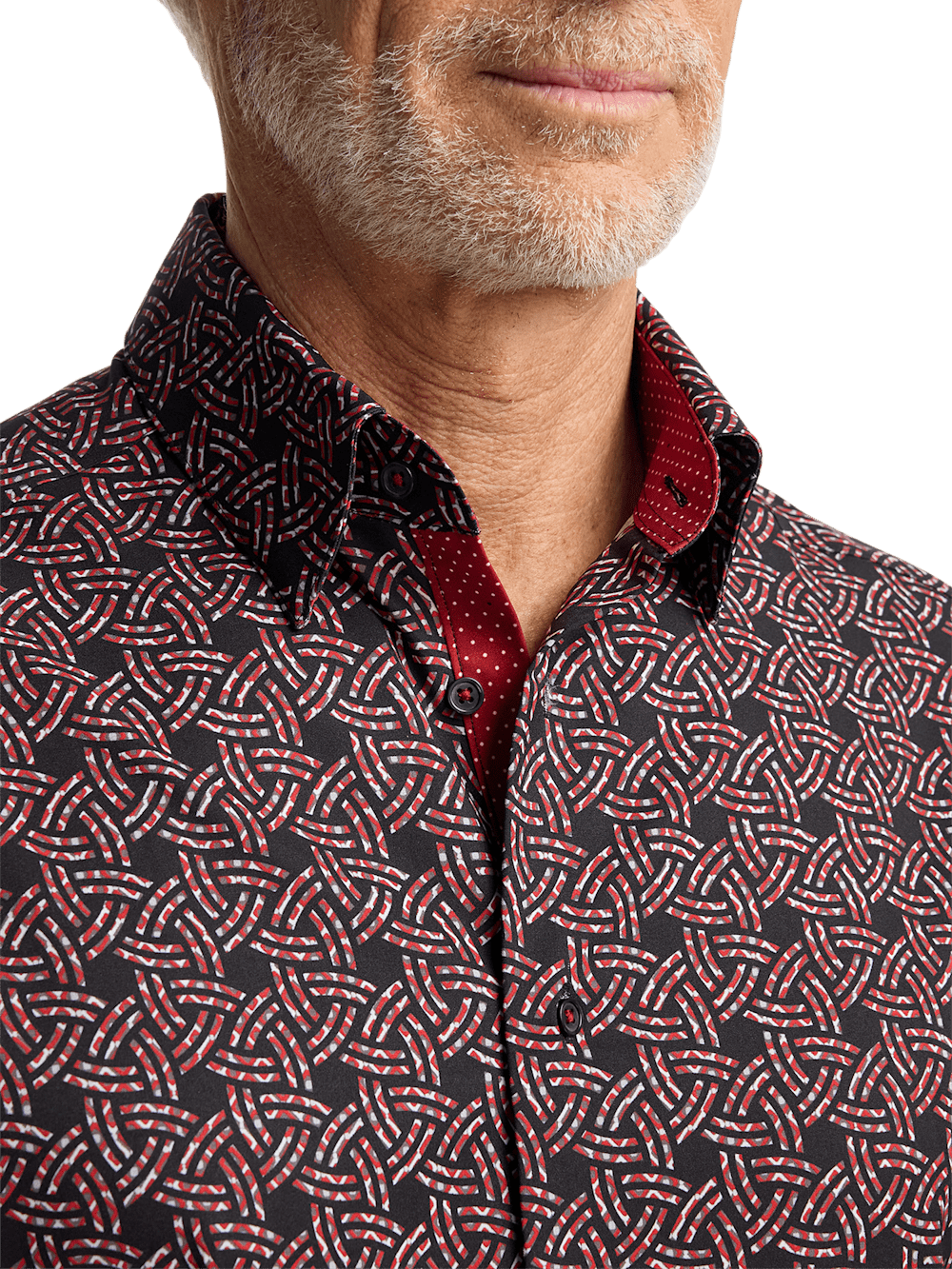 Alternate Image of Performance Stretch Geometric Casual Shirt-2