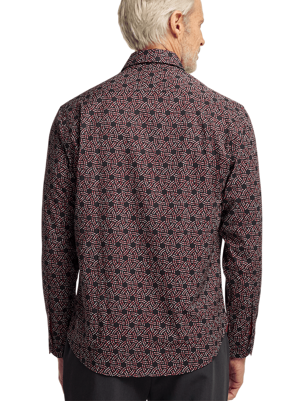 Alternate Image of Performance Stretch Geometric Casual Shirt-4