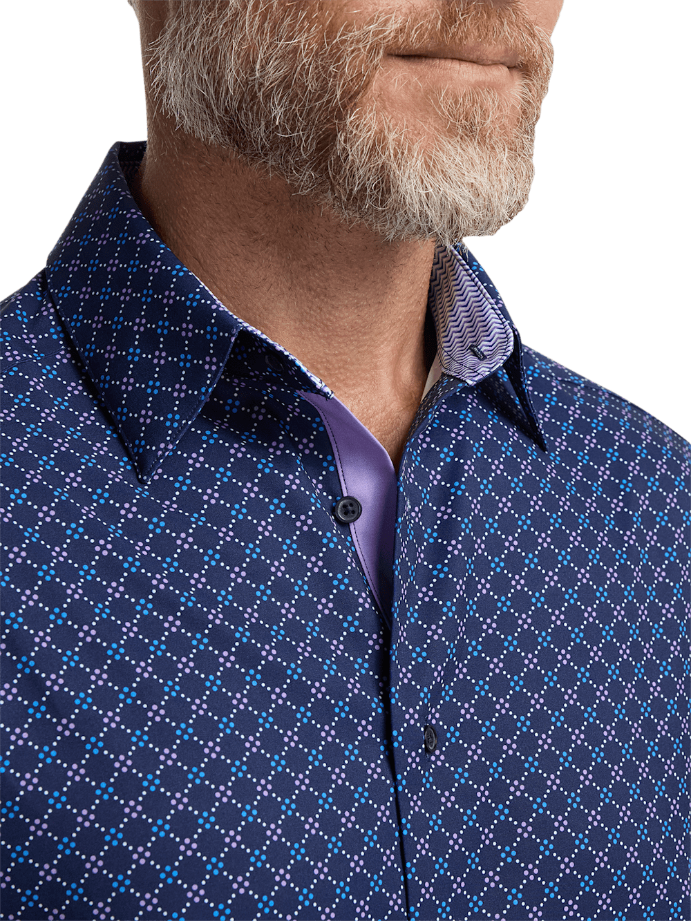 Alternate Image of Performance Stretch Geometric Casual Shirt-2