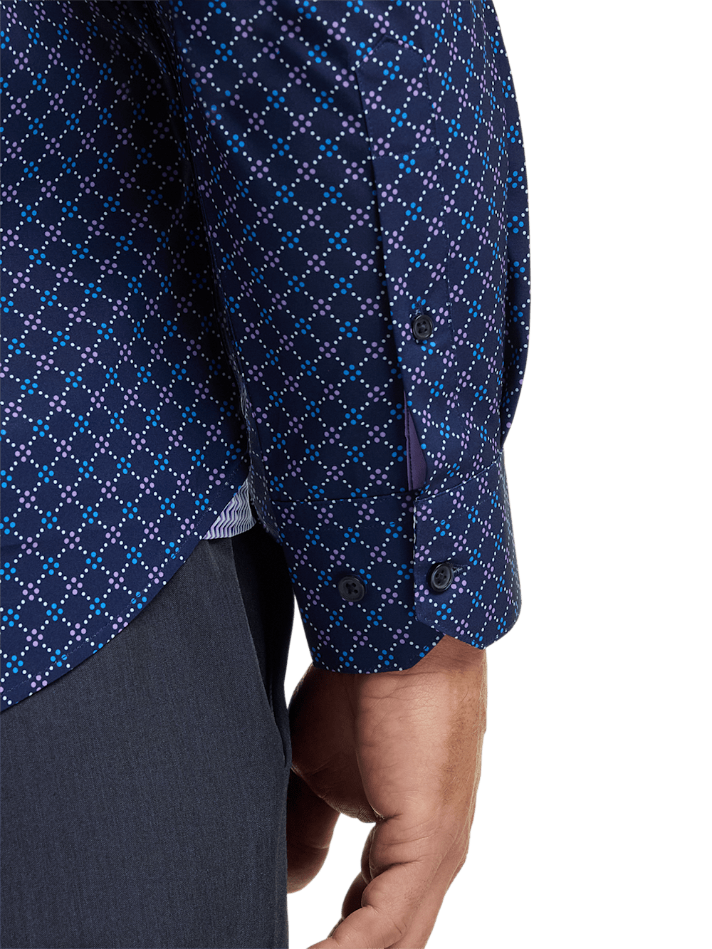 Alternate Image of Performance Stretch Geometric Casual Shirt-3