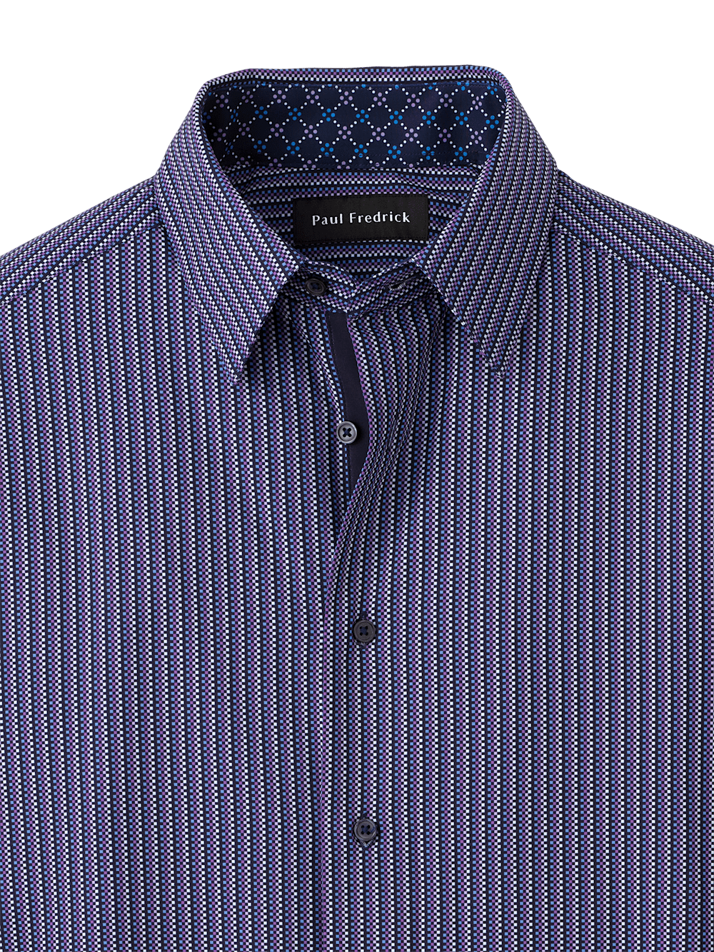 Alternate Image of Performance Stretch Checkered Stripe Casual Shirt-5